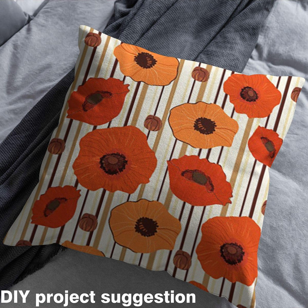 Orange Yellow Flower Fabric By The Yard Soft 10 Yards