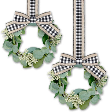Inch Mini Artificial Eucalyptus Wreaths - Set of 2