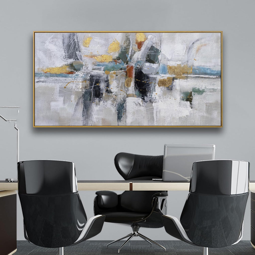 Modern Colorful Wall Art Decor 24"x48" Framed Canvas Wall Art
