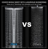 High Pressure Rain Shower Head: Upgrade Shower Heads with Handheld Spray Combo with Fixed Showerhead and 10 Sprays