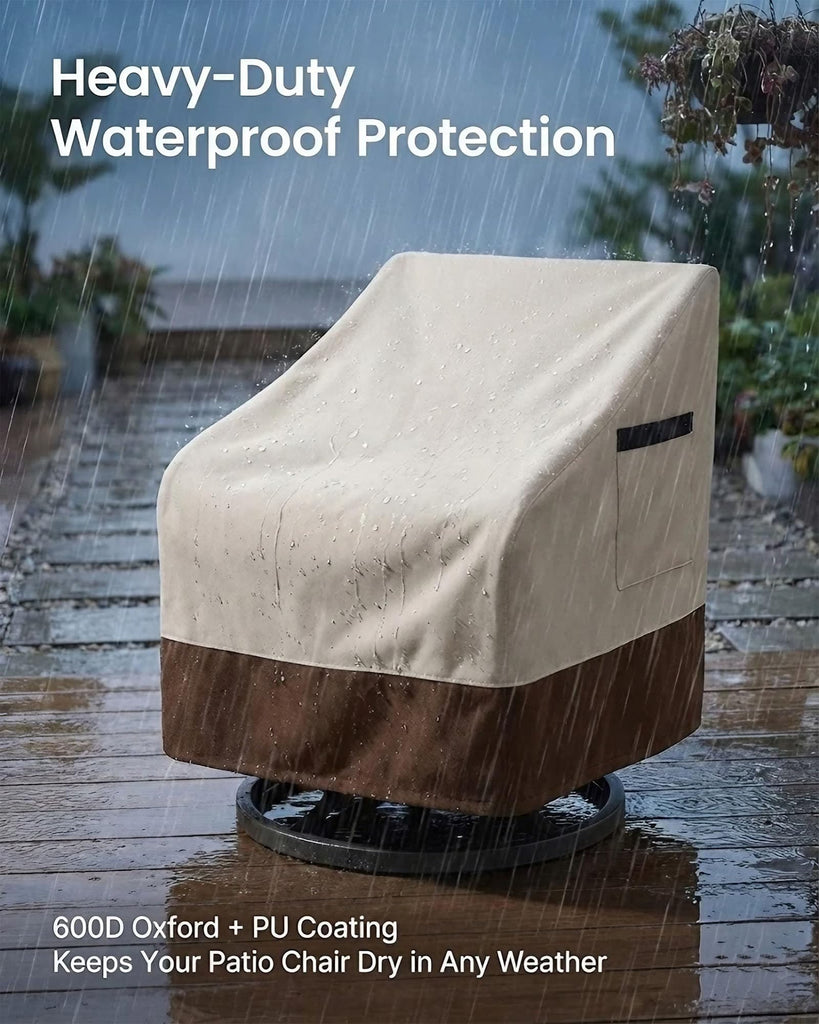 Outdoor 4-Pack, Heavy Duty 600D Oxford Fabric, Weather Resistant Waterproof Furniture Protectors 33W x 35D x 36H