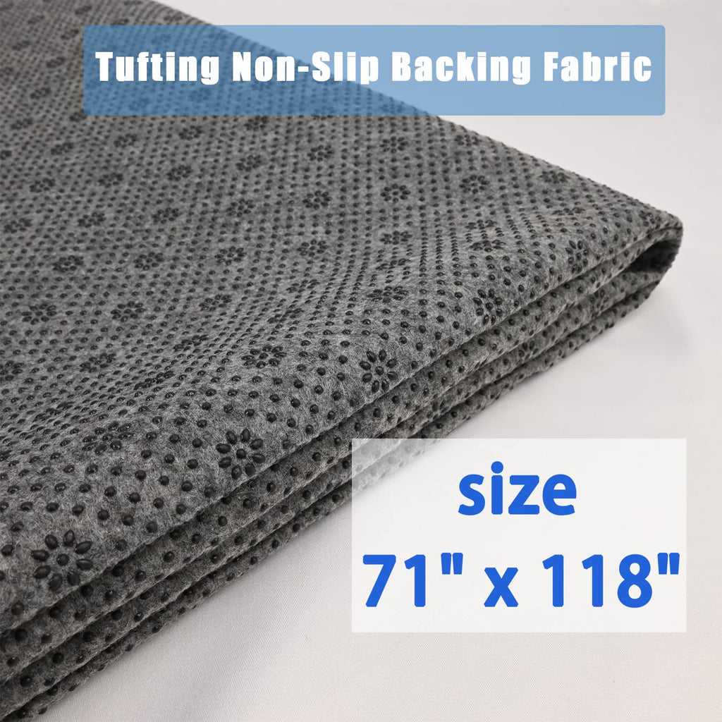 Non-Slip Tufting Cloth Backing Fabric 71x118 Inch, 2mm Thick & Durable