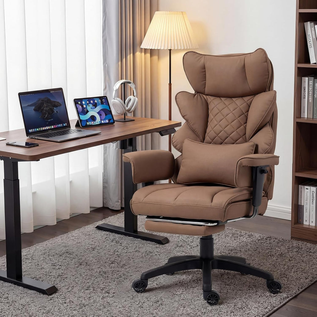 Big and Tall Office Chair with Pocket Spring Cushion,High Back Computer Gaming Chairs with Adjustable