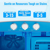 Portable Washing Machine,18 lbs Capacity,Washer and Dryer Combo Machine for Homes & Apartments,Twin Tub Laundry Washer