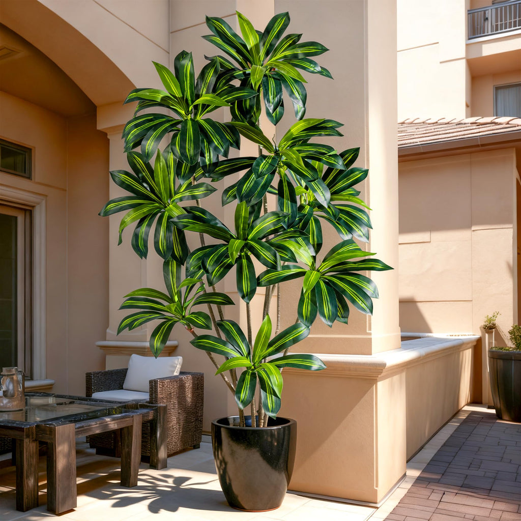 Tall Faux Artificial Trees Large Fake Tree Floor Plastic Big Plants Indoor Dracaena Decorative Living Room Bedroom