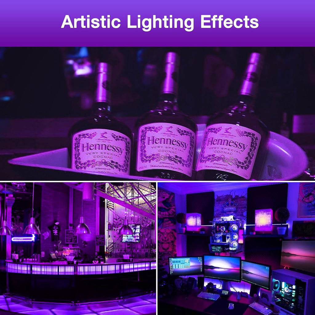 Purple LED Lights Bulb, A19 9W (60W Equivalent) E26 Base Colored Lights