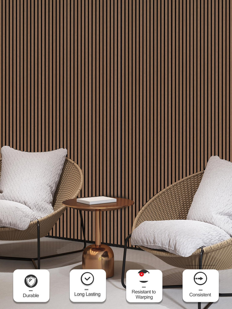 Wood Panels for Wall, Teak, 4 Pcs, 94.5x12.5 in