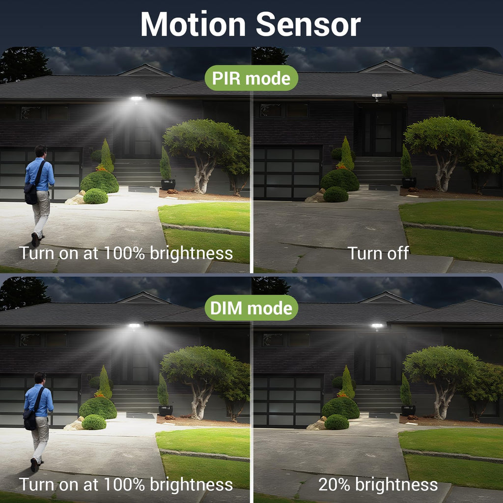 Outdoor LED Flood Lights D2D Security Lights Motion Sensor Remote 45W 5000K