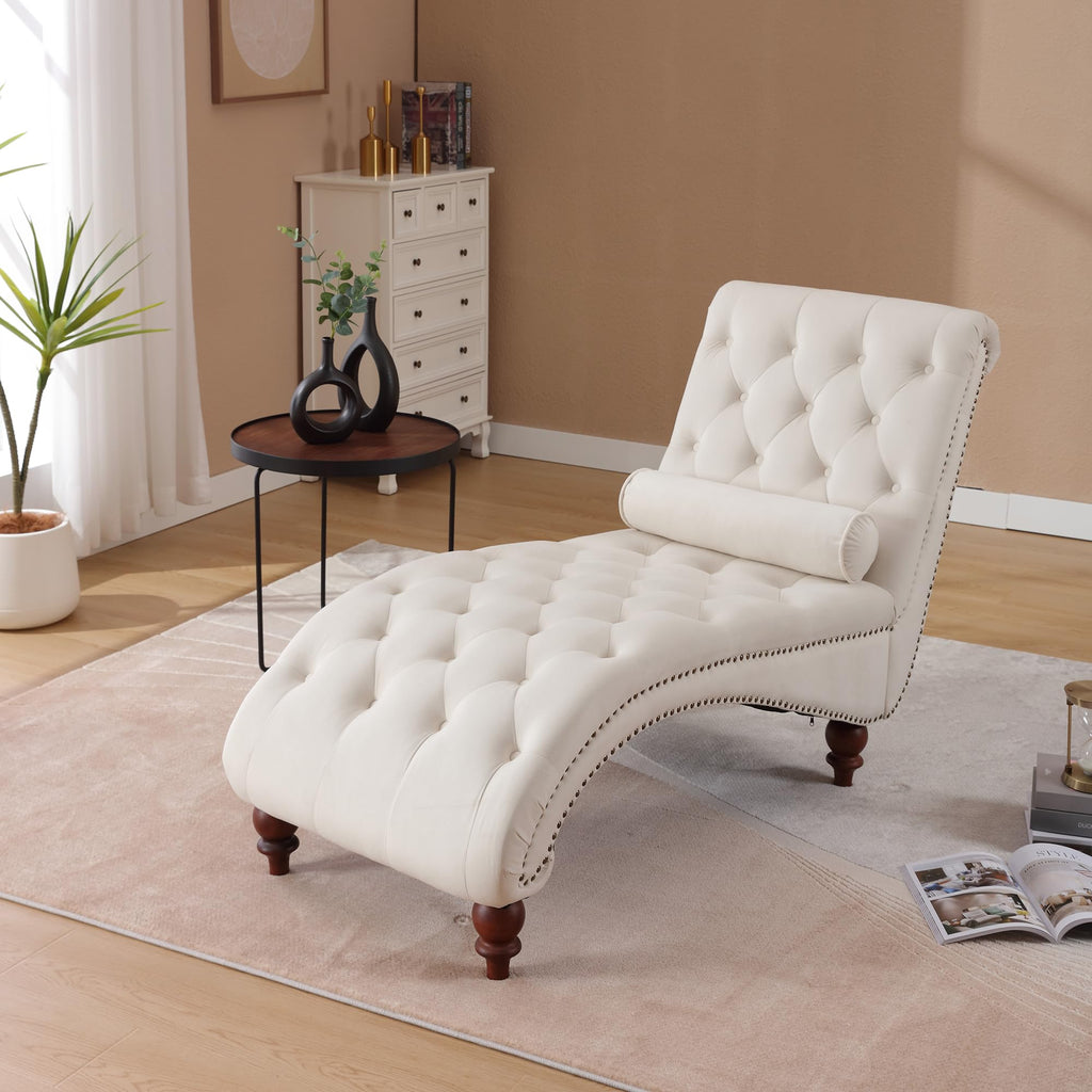 Chaise Lounge Chair Indoor, Velvet Bedroom Accent Lounge Chair