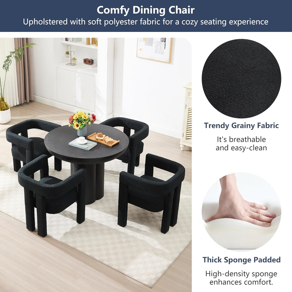 Modern Dining Chair Set of 2 / Living Room Chairs, Fabric Armchair