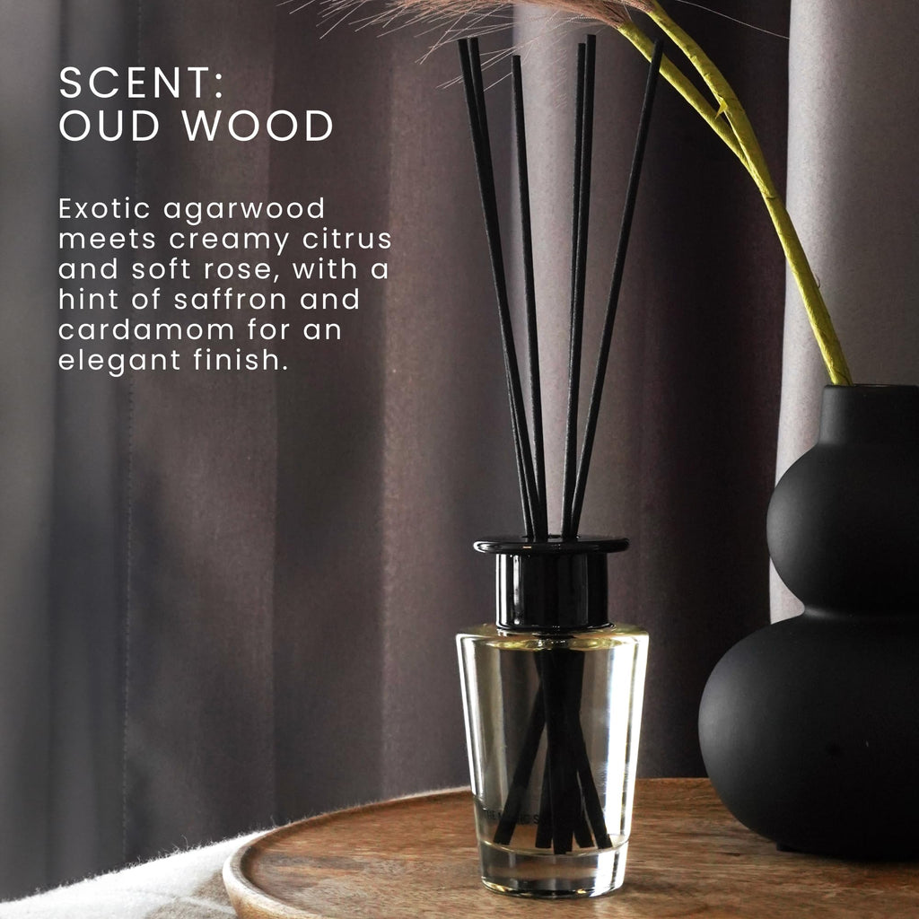Oud Wood Oil Reed Diffuser Set, 3.4 Fl Oz Reed Diffusers