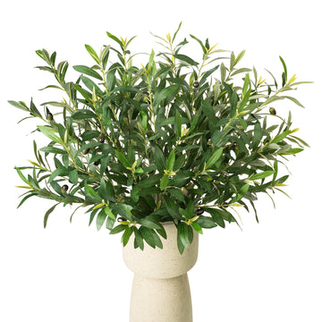 Fake Plants Artificial Olive Branches Faux Greenery Olive Branches for Vases 12PCS Tree Branches Greenery Stems Silk