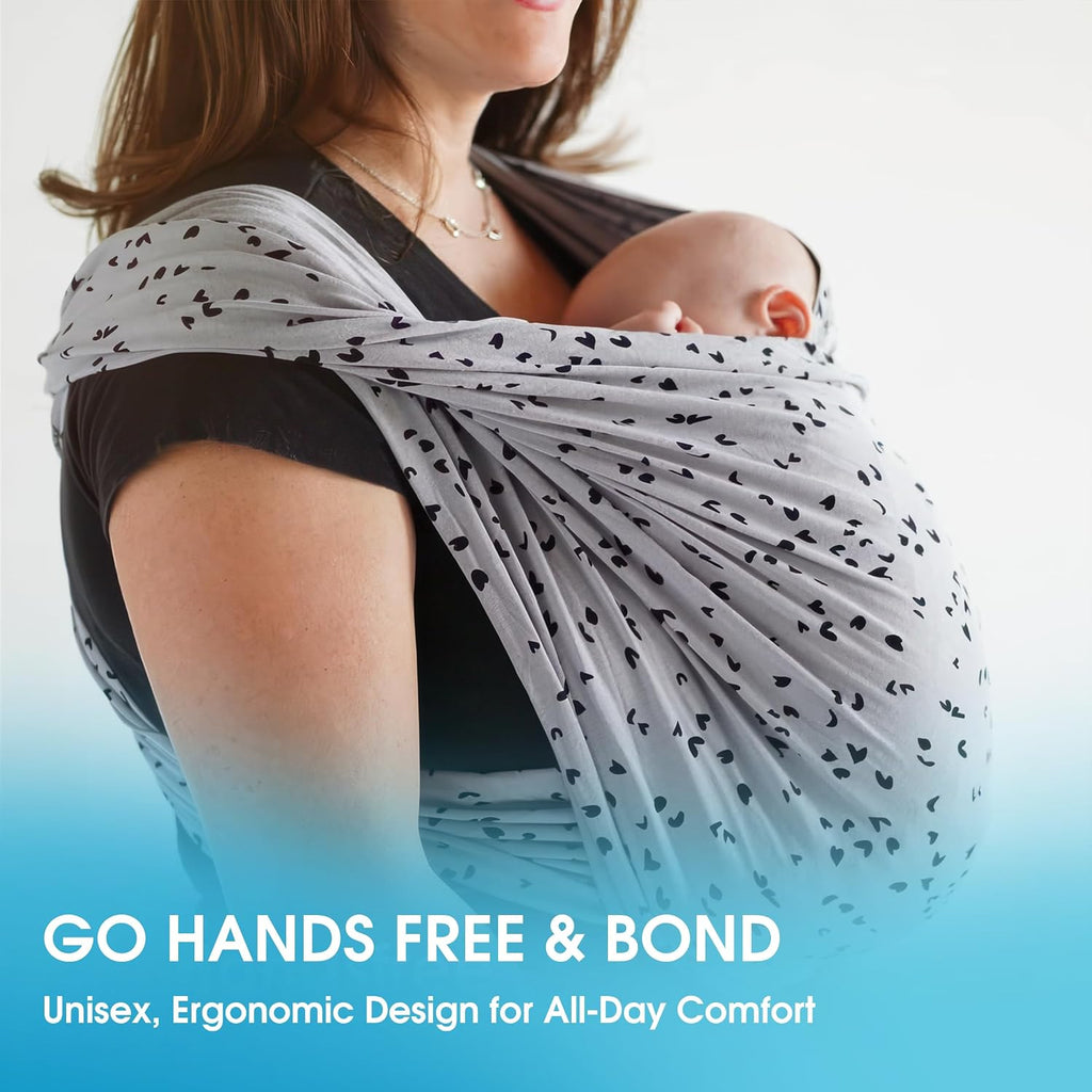 Carrier for Plus and Petite Sizes Easy Pre Wrapped Baby Carrier Sized for You No Adjusting 5 in 1 Infant Sling