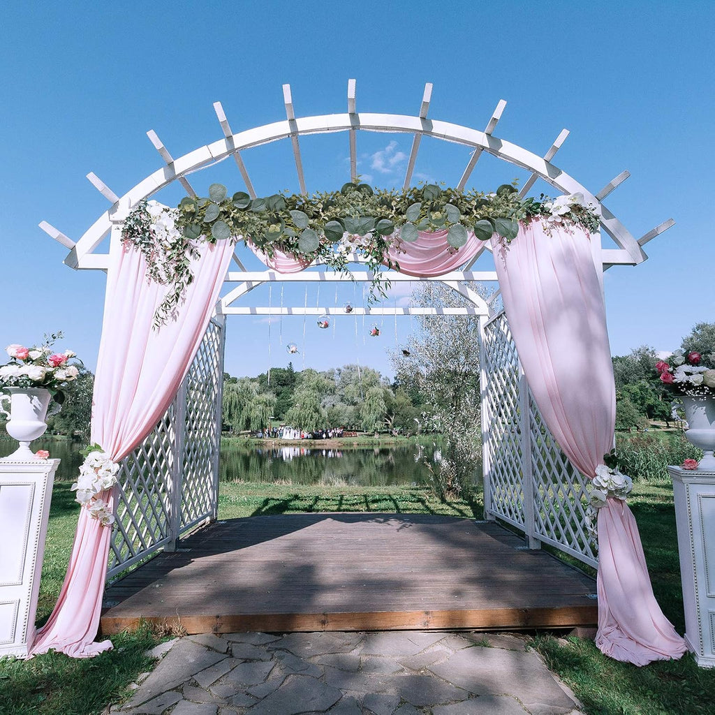 8.3' Long Faux Eucalyptus Greenery Garland - Silver Dollar Eucalyptus for Wedding Arch, Swag, Backdrop, Doorways
