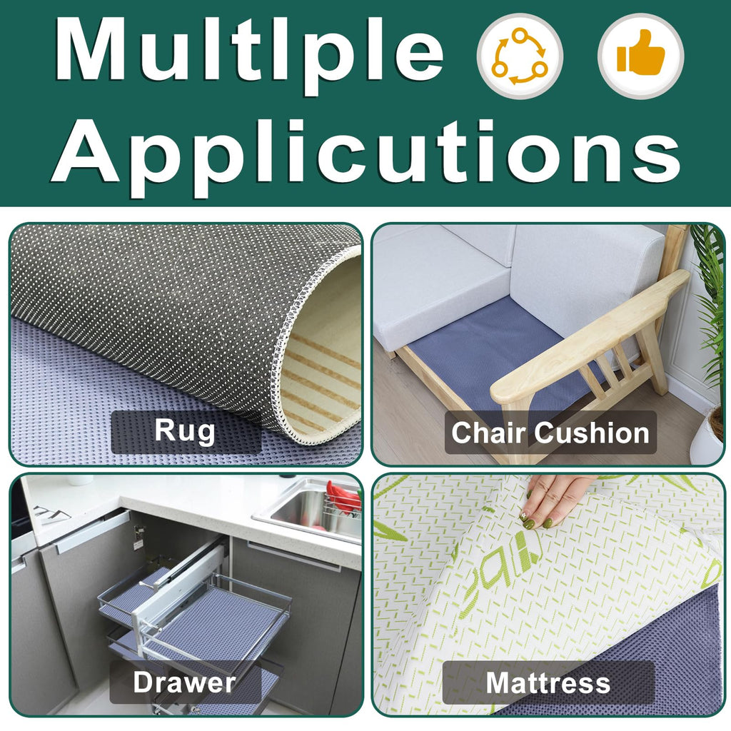 73x80 Inches Double-Sided Anti-Slip Carpet, Premium Vinyl Anti-Skid Fabric, Rug Backing & Rug Making Supplies