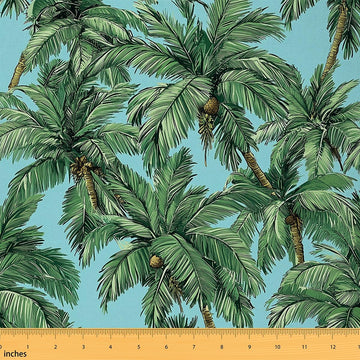 Hawaiian Palm Fabric By The Yard Decorative