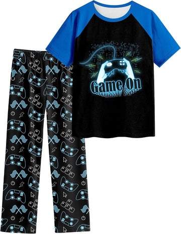 Boys Pajamas Little Big Boys Pajamas Short Sleeves and Pants 2 Pieces Summer Pjs Set Kids Boy Sleepwear