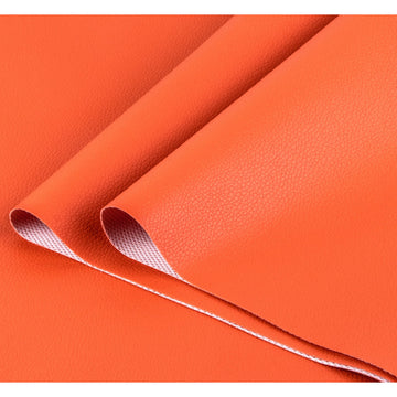 Marine Vinyl Faux Leather Sheet 54"x36" Durable Fabric for Upholstery, Home Decor, and DIY Sewing Projects (Orange, 1