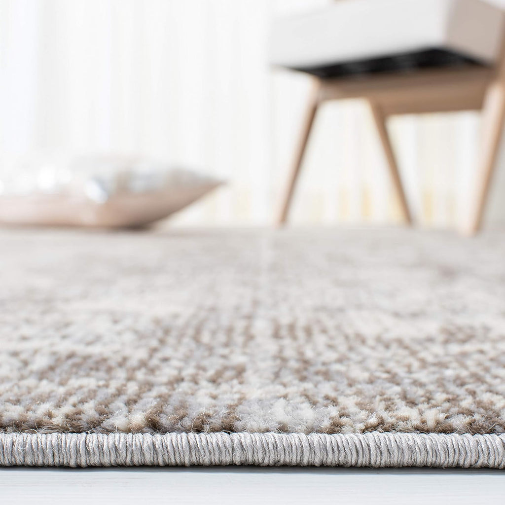 Madison X-Large Area Rug - 12' x 15', Grey & Beige, Modern Abstract Design, Non-Shedding & Easy Care