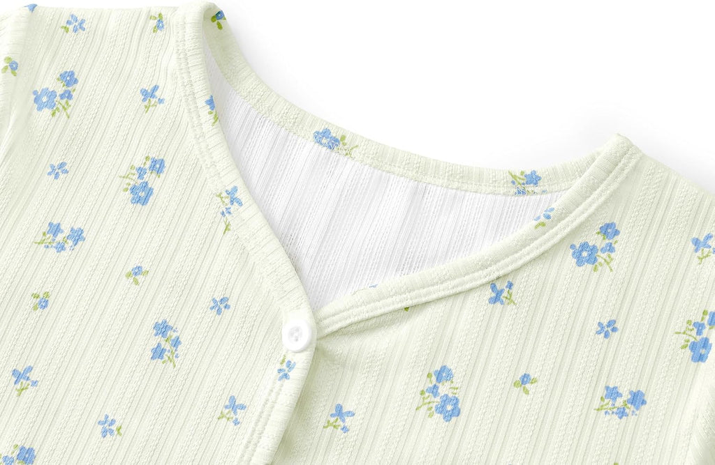 Pc Girls Pointelle Pajamas, Flared Wide-Leg Pants