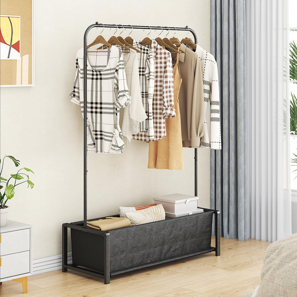 Garment Racks with Bottom Shelf Clothing Rack for Hanging Clothes
