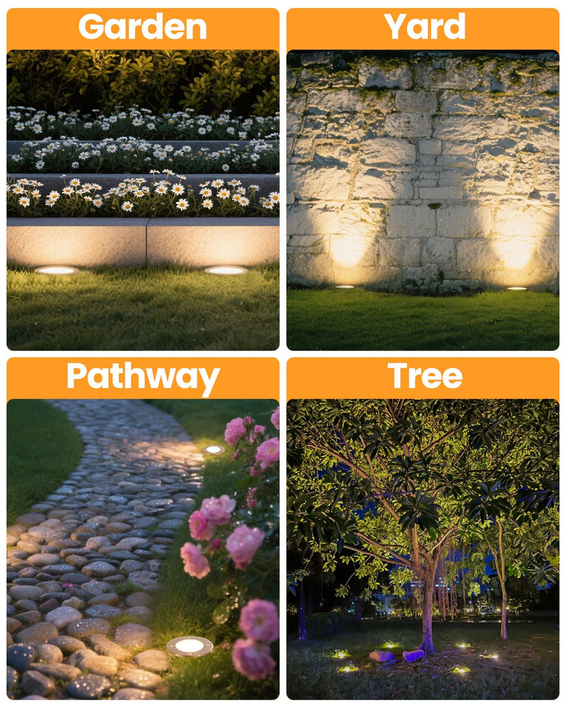 Landscape Well Lights 12V Low Voltage In-Ground Light 4W 1-Pack