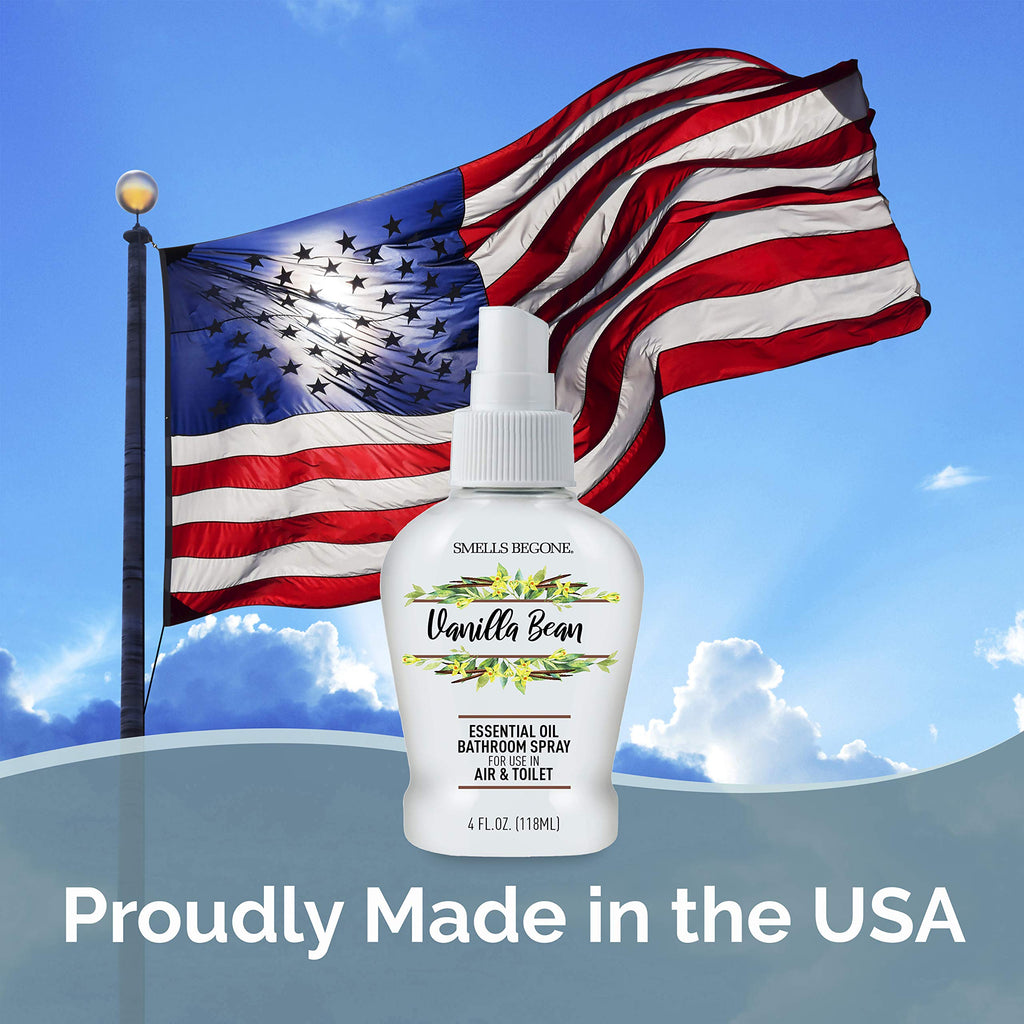 4 oz Essential Oil Bathroom Spray - Instantly Eliminate Toilet & Bathroom Odors - Air Freshener Made with Essential