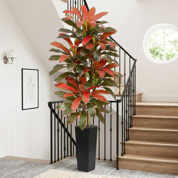 Artificial Red Dracaena Tree 7FT, Tall Fake Plants Indoor