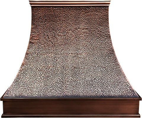 48 Inch Copper Island Mount Range Hood 1150 CFM LED Lights Dishwasher-Safe Baffle Filters