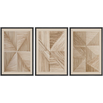 Framed Canvas Print Wall Art Geometric Line