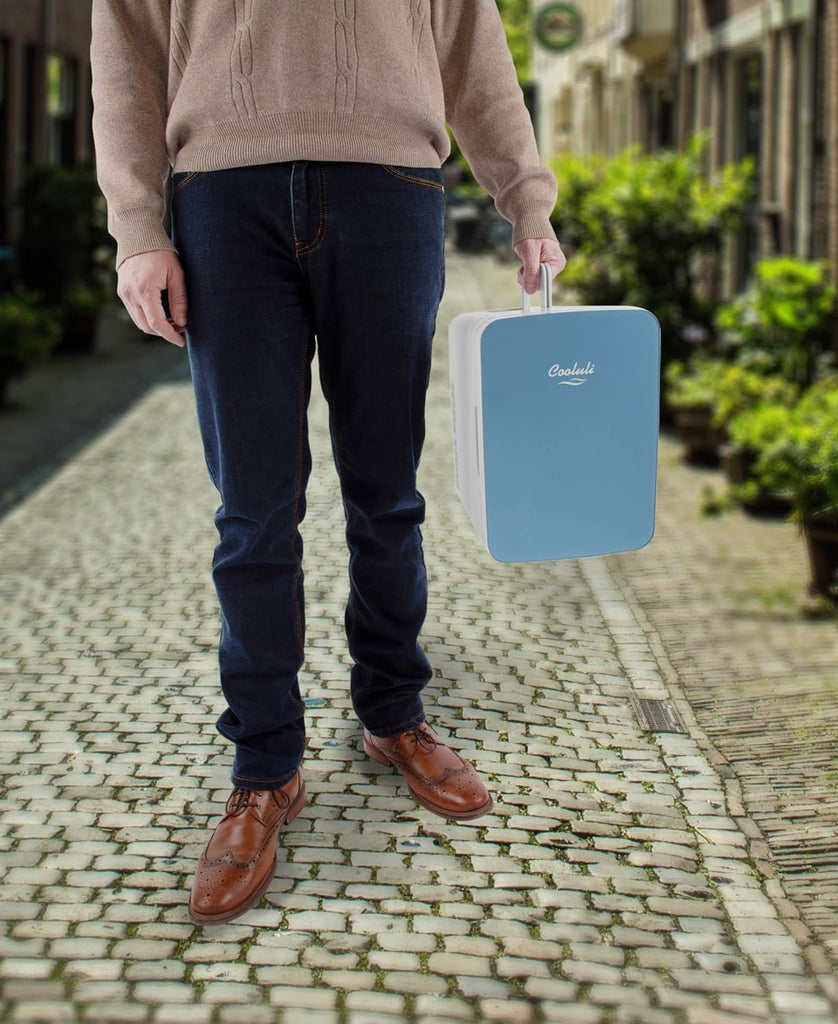10L Mini Fridge for Bedroom - Car, Office Desk & College Dorm Room - 12v Portable Cooler & Warmer for Food, Drinks