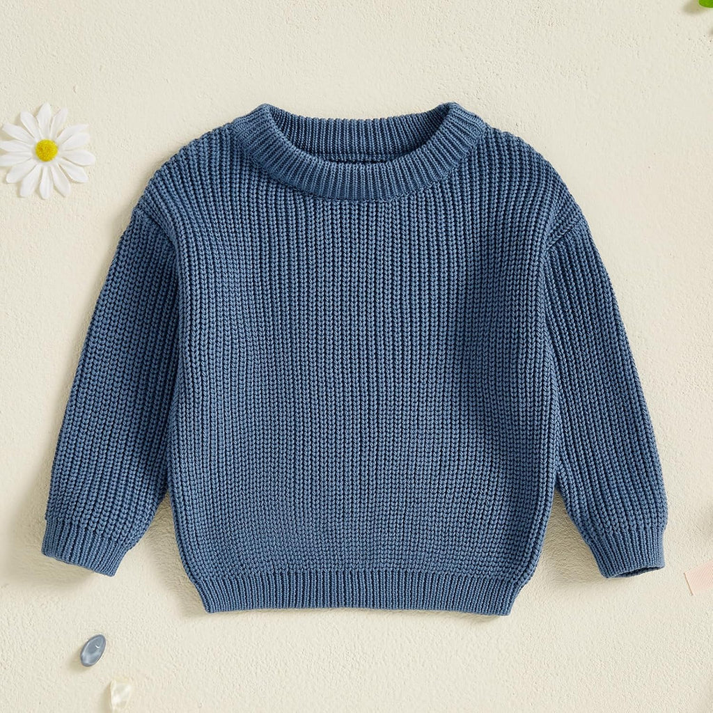 Baby Boy Girl Pullover Sweater 3 6 12 Knit Clothes Unisex Toddler Fall Winter Warm Long Sleeve Tops