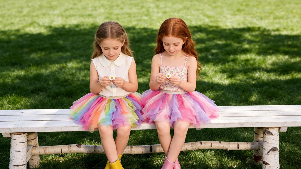 Girls Skirt Tutu for Toddler Party Multicoloured Tulle Outfits