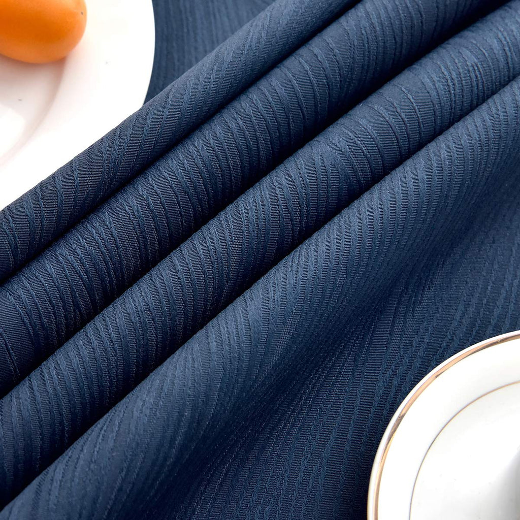 Jacquard Round Table Cloth Swirl Pattern Waterproof Antiwrinkle Heavy Weight Soft Tablecloths for Circular Table
