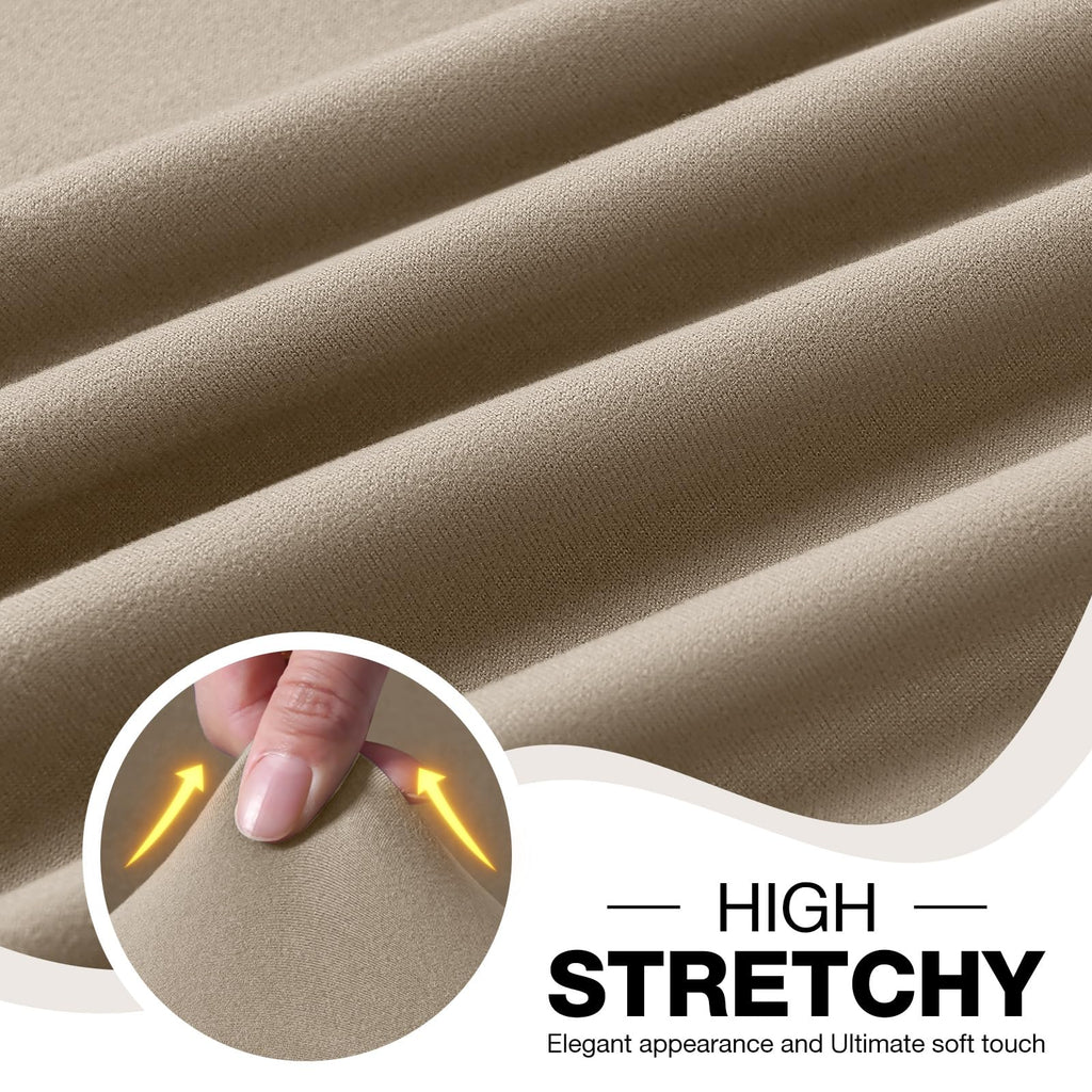 Sectional Couch Covers Stretch Couch Cushion Covers for Sectional Sofa Chaise L Shape, 3 Pieces Sectional Seat Covers