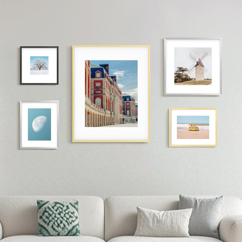 24x36 Brushed Aluminum Poster Frames - Modern Brushed Metal Design w/Shatterproof Plexiglass, Perfect for Posters