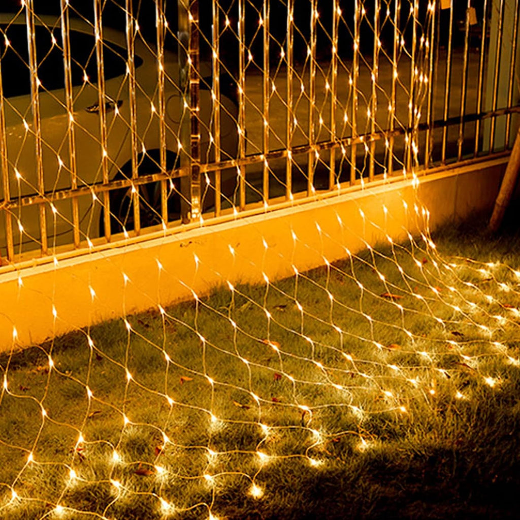 Outdoor Christmas Net Lights, 12FT x 5FT 360 LED Fairy String Light with 8 Lighting Modes, Connectable Light