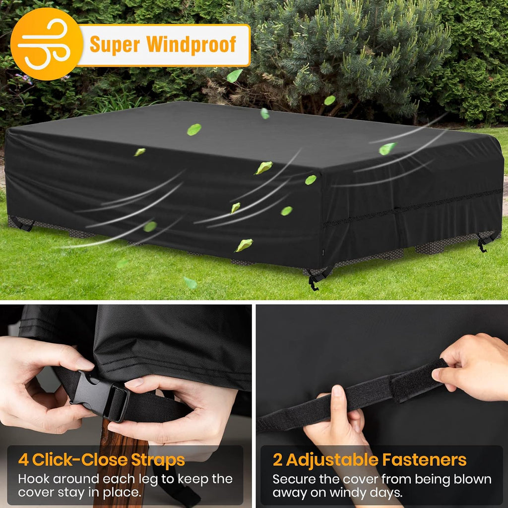 Patio Furniture Cover Waterproof Outdoor Sectional Sofa Set Covers, All Weather Oxford Tear-Resistant Rectangular