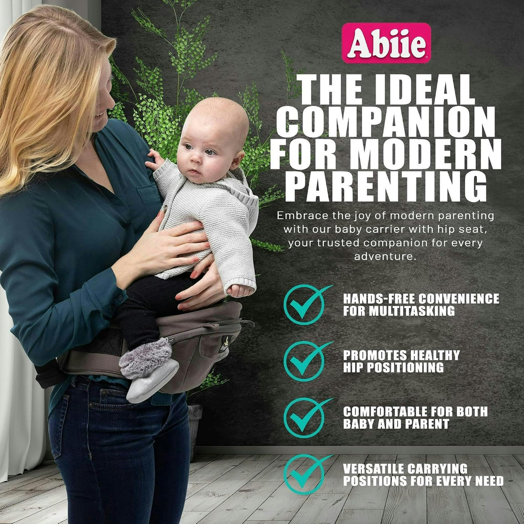 Huggs in-1 Baby Carrier with Hip Seat - Ergonomic M-Position