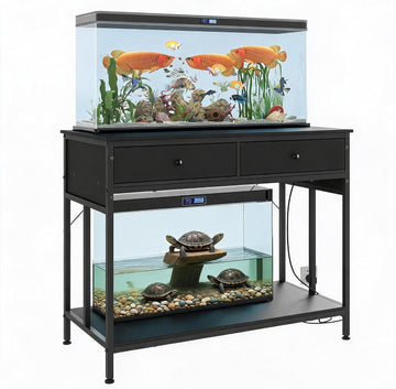 40-50 Gallon Fish Tank & Aquarium Stand with 2 Drawers, Power Hub