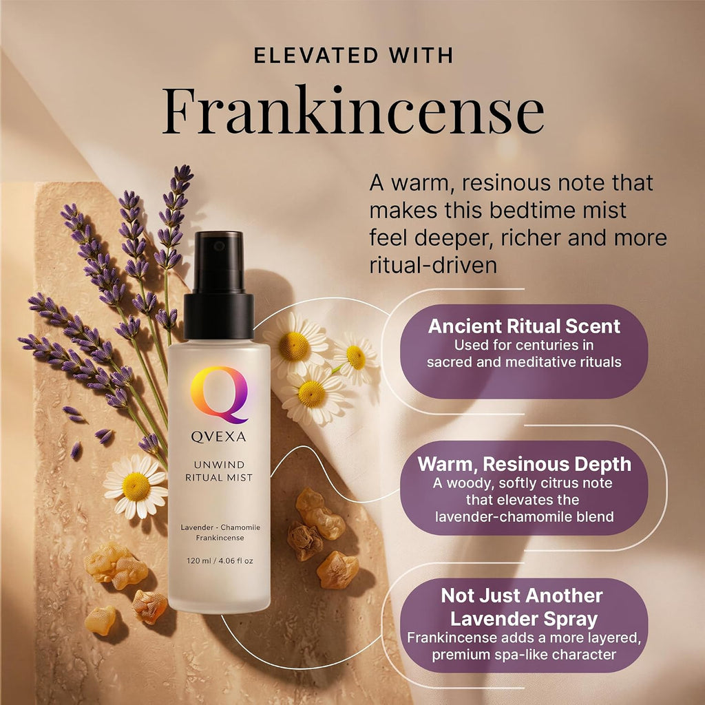 Lavender Pillow Spray with Chamomile & Frankincense for Deep Sleep. - Set of 4