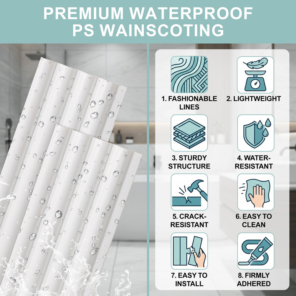 17PCS Wainscoting Panels Board and Batten Wall Panel kit Cover 22.43 Sq.Ft