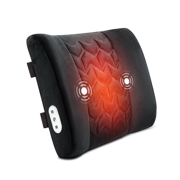 Lumbar Support Pillow Chair, Heated Back Support Pillow with Vibration, Back Massager for Chair, Back Rest Cushion