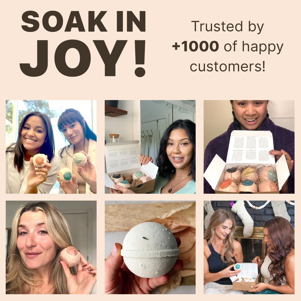 Bath Bombs Gift Set - USA Made with Organic & Natural Ingredients