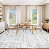 8x10 Area Rugs for Living Room, Washable Large Area Rug Neutral Modern Abstract Bedroom Rug Soft Non Slip Low Pile
