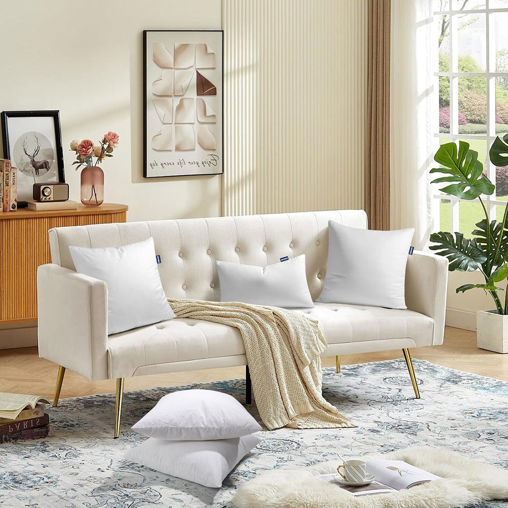 22x22 Pillow Inserts Down Feather Throw Pillows for Couch - Set of 2