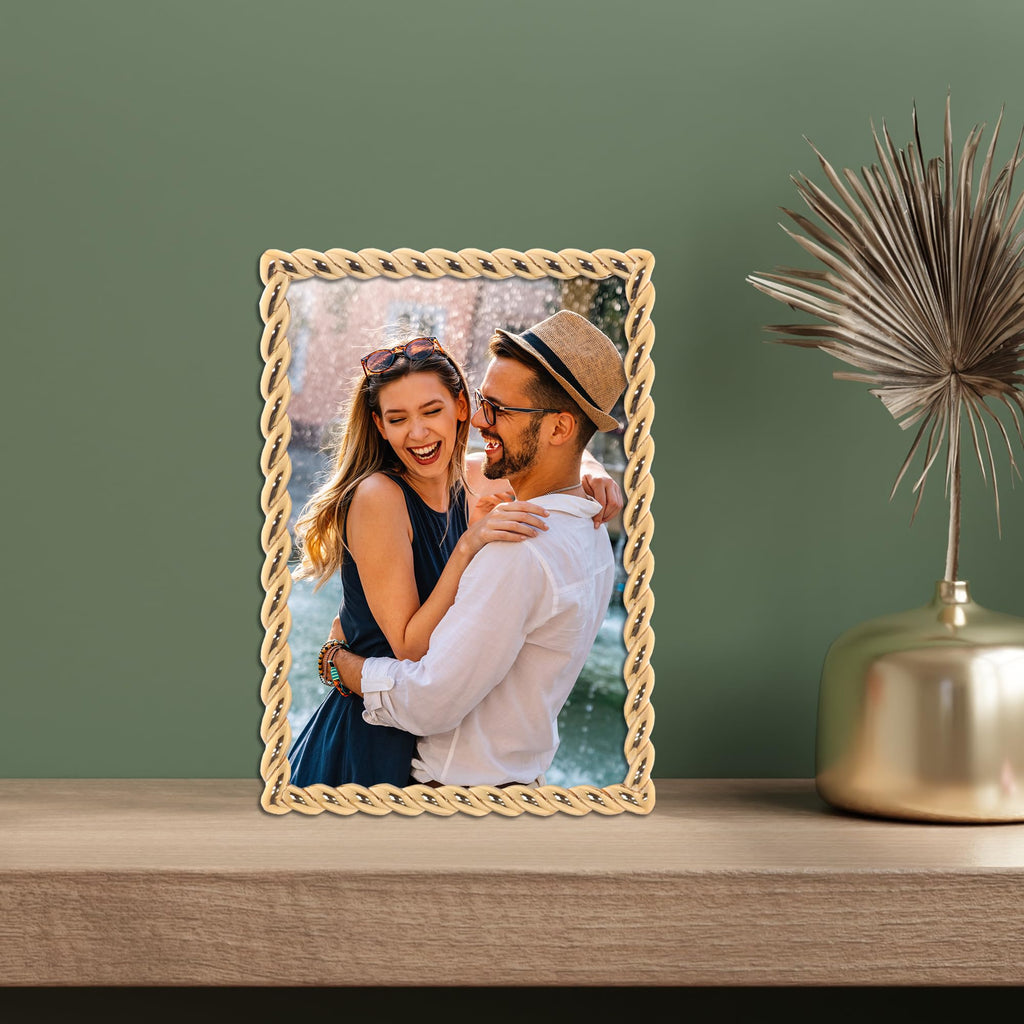 4x6 Golden Rope Picture Frame (712046)