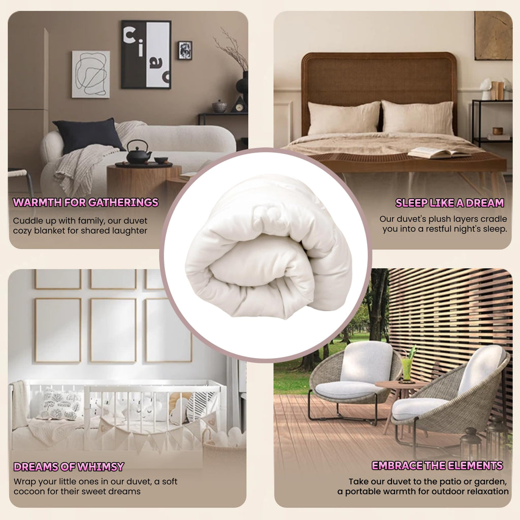 White Duvet Insert Queen Comforter for All Season, 90"x90", 5.5 Pounds