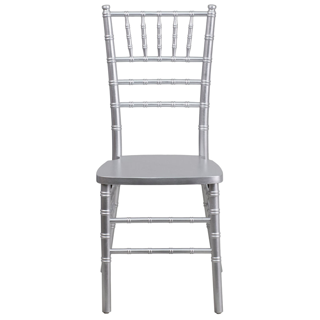 Silver Wood Ballroom Chair