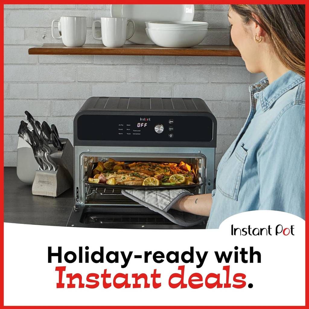 Omni 19QT/18L Toaster Oven Air Fryer, 7-in-1 Functions, Fits 12" Pizza, Crisps, Broils, Bakes, Roasts, Toasts, Warms